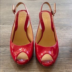 Cole Haan Red heels in great condition size 6 1/2